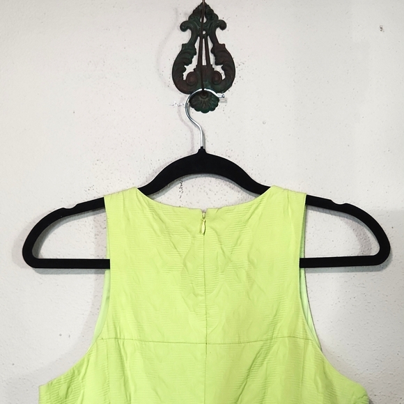 Banana Republic Milly Collection Yellow Jacquard Sheath Mini Dress Size 6 - Picture 6 of 10